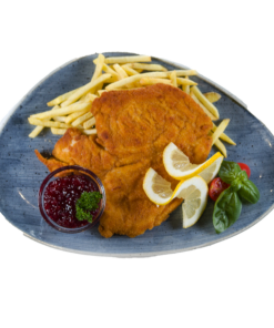 SCHNITZEL „WIENER ART“ MIT POMMES